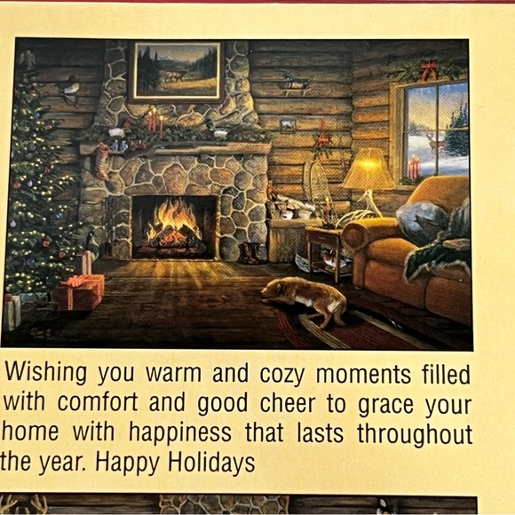 Christmas Folded Cards set of 20 w/envelopes Home & Hearth Leanin’ Tree - Picture 7 of 15